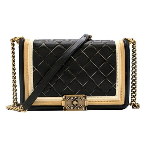 chanel boy bag black and gold price|Chanel boy bag gold hardware.